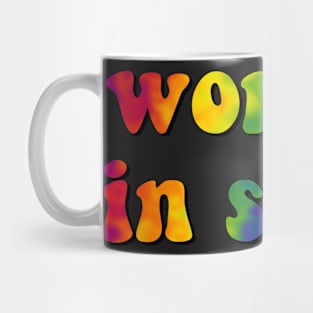 Women in STEM retro rainbow Mug